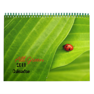 All green 2011 Calendar