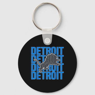 All Grit - Detroit Cool Retro Lion Lovers Detroit Key Ring