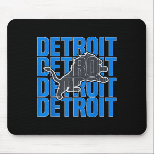 All Grit - Detroit Cool Retro Lion Lovers Detroit Mouse Pad