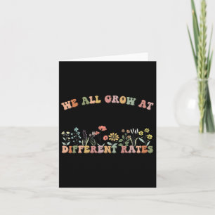 All Grow At Different Rates Sped Teacher Retro Vin Card