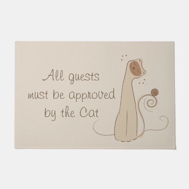 All Guests Must Be Approved By Cat Doormat (Front)