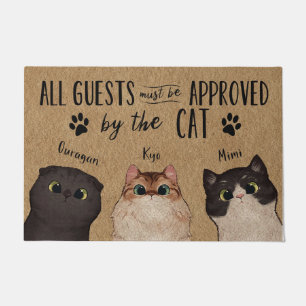 All Guests Must Be Approved By The Cat Cat Lover Doormat