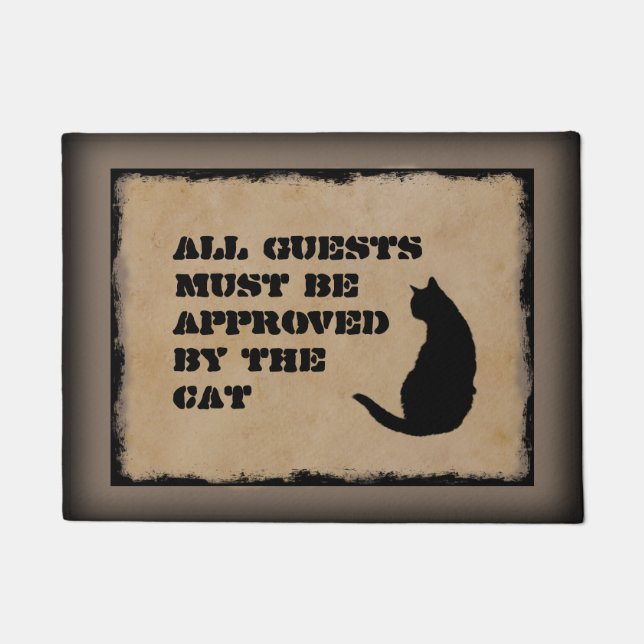 All Guests must be approved by the Cat Doormat (Front)