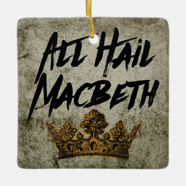 All Hail Macbeth Ceramic Tree Decoration (Front)