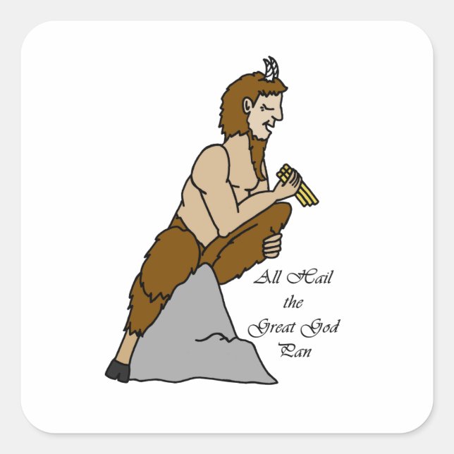 All Hail the Great God Pan Square Sticker (Front)