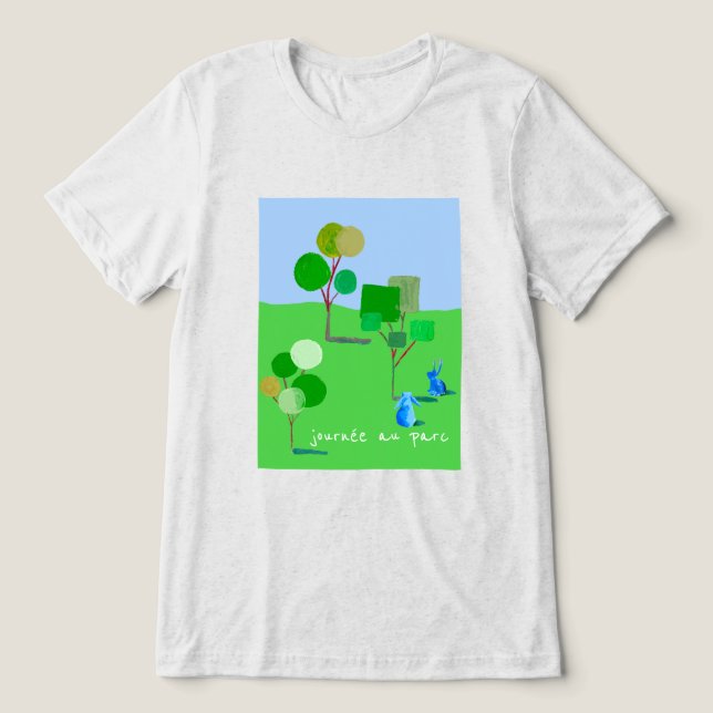 All Hail the Rabbits, Park Day Tri-Blend Shirt (Design Front)