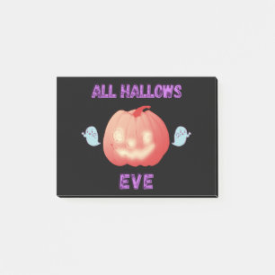 All Hallows Eve Halloween Pumpkin and Ghosts Post-it Notes