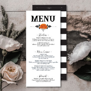 All Hallows Eve Halloween Rose Flat Plate Menu