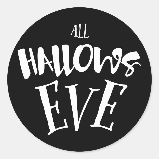 All Hallow's Eve Halloween Soirée Classic Round Sticker (Front)