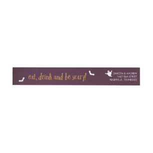 All Hallow's Eve Halloween Soirée Wrap Around Label
