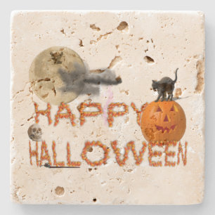 All Hallows Eve Stone Coaster