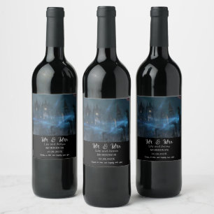 All Hallows Eve Wedding Wine Label