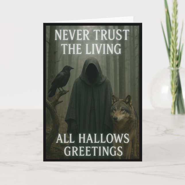 All Hallows Halloween Greetings Card (Front)
