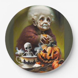 All Hallows Tea Time Paper Plate