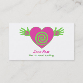All Healing Comes from Love Heart Hands Business Card