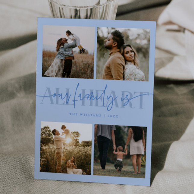 All Heart Icy Blue Photo Valentines Day  Holiday Card (Creator Uploaded)