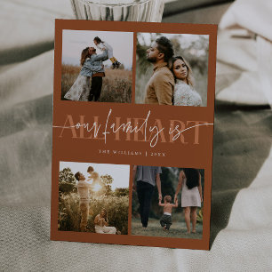 All Heart Terracotta Photo Valentines Day  Holiday Card