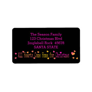 All Hearts Come Home for Christmas Label