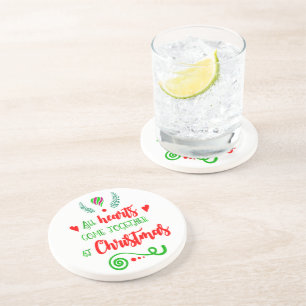 All Hearts Come Together At Christmas Holiday, ZSG Coaster