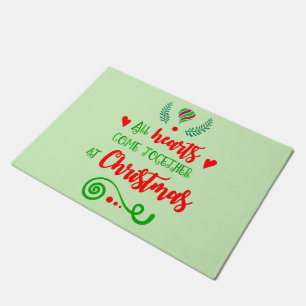 All Hearts Come Together At Christmas Holiday, ZSG Doormat