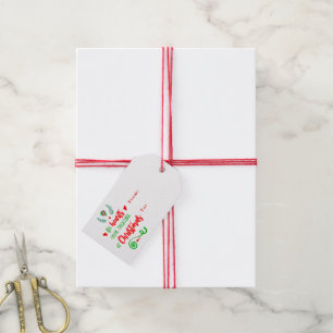 All Hearts Come Together At Christmas Holiday, ZSG Gift Tags