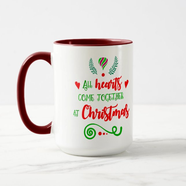 All Hearts Come Together At Christmas Holiday, ZSG Mug (Left)