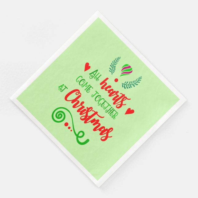All Hearts Come Together At Christmas Holiday, ZSG Napkin (Corner)