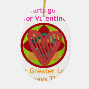 All Hearts Go Home for Valentine Art Print Ceramic Ornament