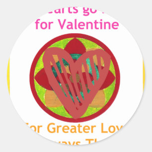 All Hearts Go Home for Valentine Art Print Classic Round Sticker