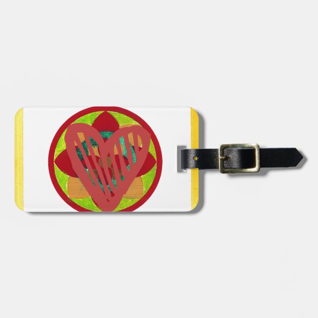 All Hearts Go Home for Valentine Art Print Luggage Tag (Front Horizontal)
