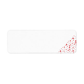 All Hearts in red Return Address Label