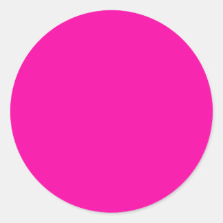 All Hot Pink Nothing But Colour Pink Classic Round Sticker