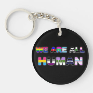 All Human Black Key Ring