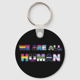 All Human Black Key Ring