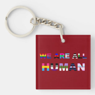 All Human Red Key Ring