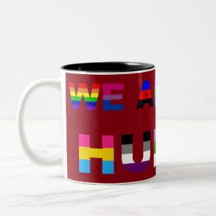 All Human Red Two-Tone Coffee Mug