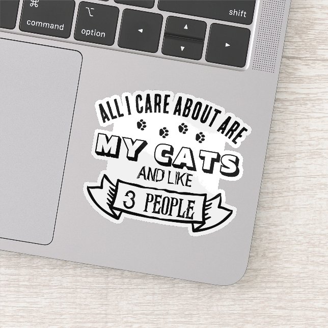 All I Care About are MY CATS, Funny Cat Quote (Detail)