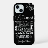 All I need is a coffe and jesus white text