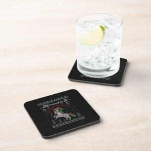 All I Need Is A Magical Christmas, Unicorn Christm Coaster
