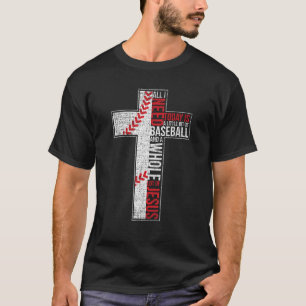 All I Need Is Baseball Jesus Christian Cross Faith T-Shirt