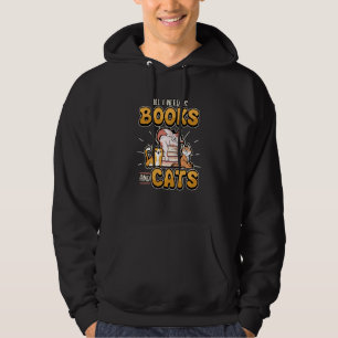 All I Need Is Books And Cats Adorable Little Kitte Hoodie