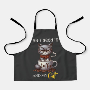 All I Need is Coffee and My Cat Apron