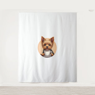 All I Need is Coffee and My Yorkie Tapestry