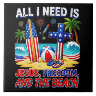 ALL I NEED IS JESUS CERAMIC TILE