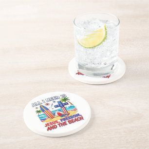 ALL I NEED IS JESUS COASTER