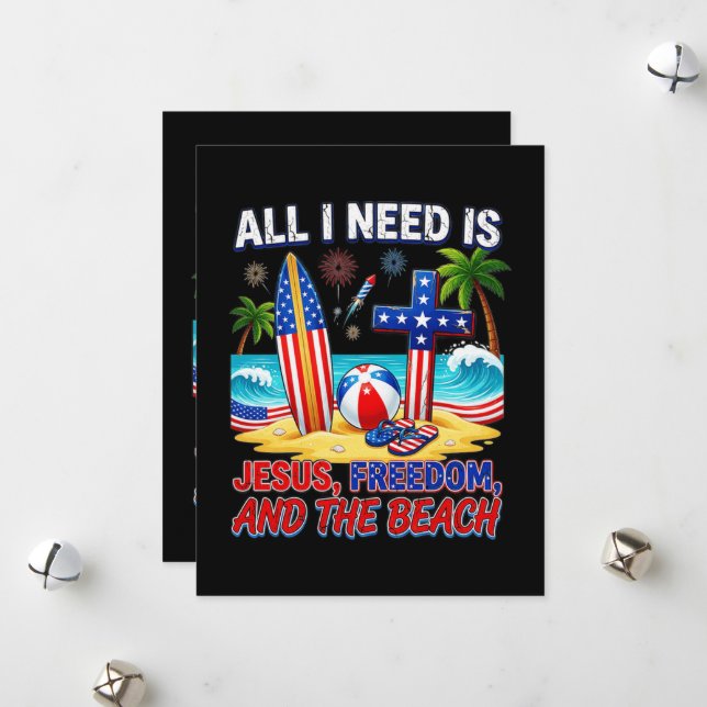 ALL I NEED IS JESUS HOLIDAY CARD (Front/Back In Situ)