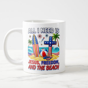 ALL I NEED IS JESUS LARGE COFFEE MUG
