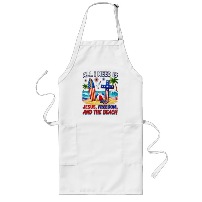ALL I NEED IS JESUS LONG APRON (Front)