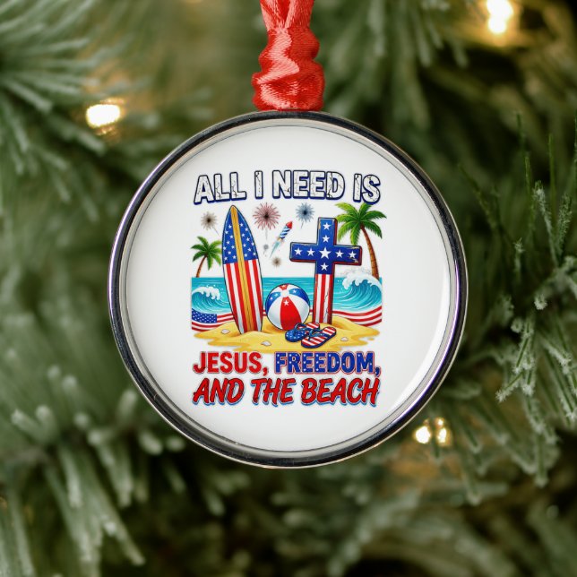 ALL I NEED IS JESUS METAL ORNAMENT (Tree)
