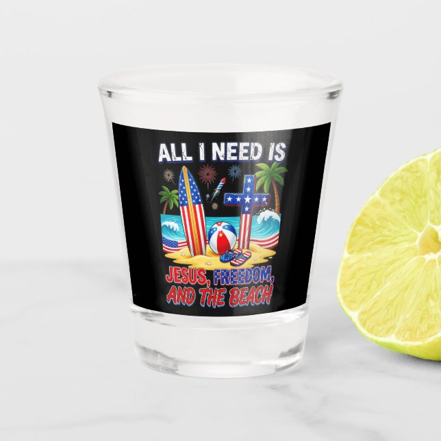 ALL I NEED IS JESUS SHOT GLASS (Front)
